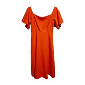 Zara Womens Red Dress Sz Small Mid Length A25